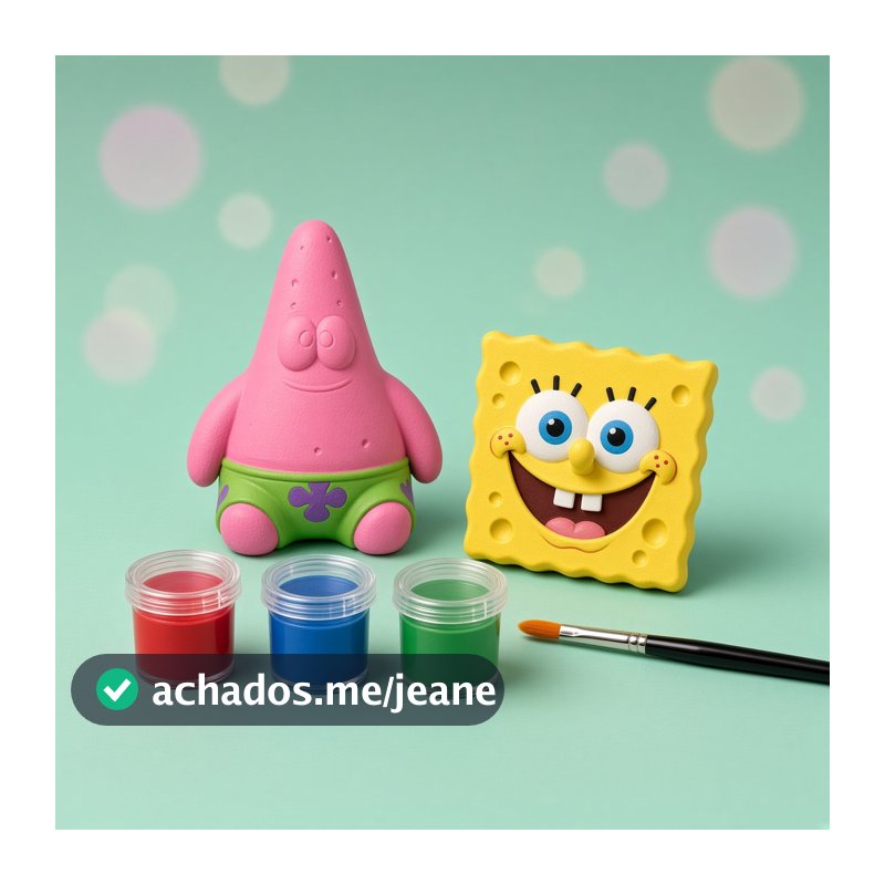 Kit Brinquedos Para Colorir Brincar Criança Bob E Tinta A Base De Agua 3 Brinquedo Pincel Colorir Pintar