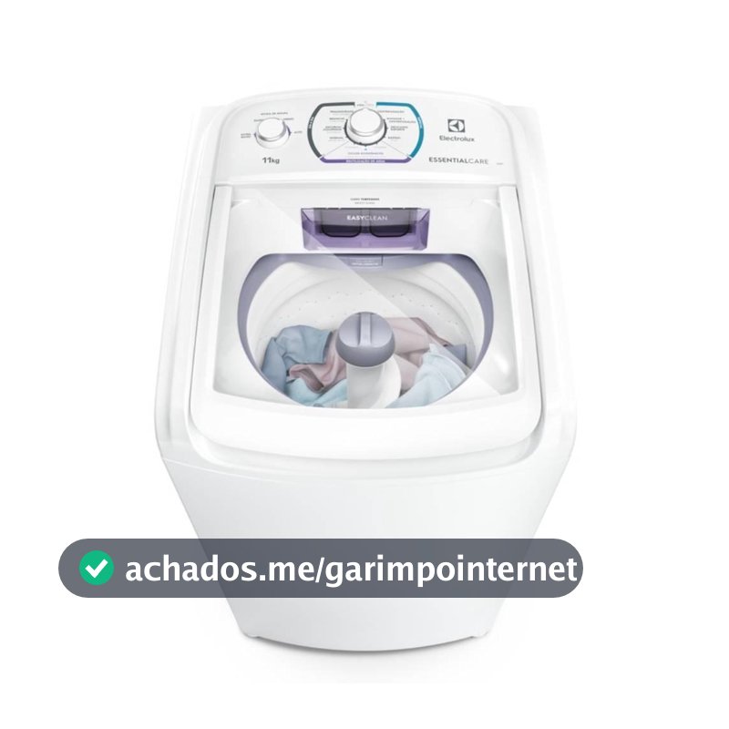 Máquina de Lavar Electrolux 11kg Branca Essential Care com Easy Clean e Filtro Fiapos (LES11)