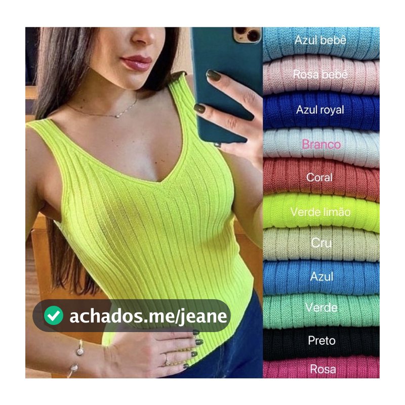 Regata canelado verão tricô feminino fashion tricot moda feminina