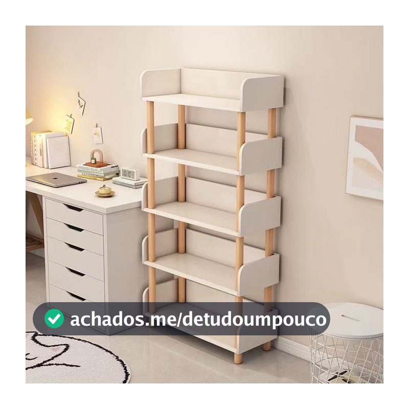 Estante de madeira para livros, estante para estudo infantil, 2/3/4/5/6 organizador de prateleira de armazenamento