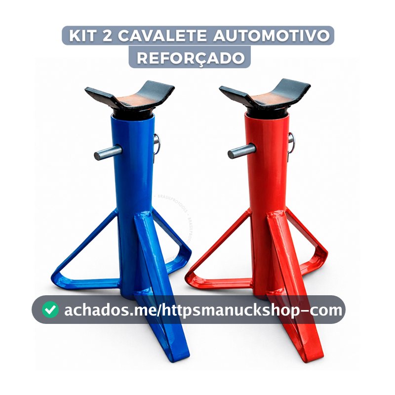Kit 2 Cavalete Automotivo Reforçado Profissional 2 Toneladas Apoio Seguro Veículos Passeio