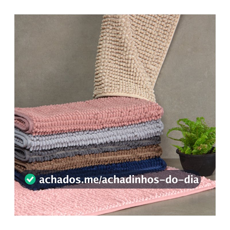 Tapete de Banheiro Antiderrapante Bolinha Macarrão Várias Cores
