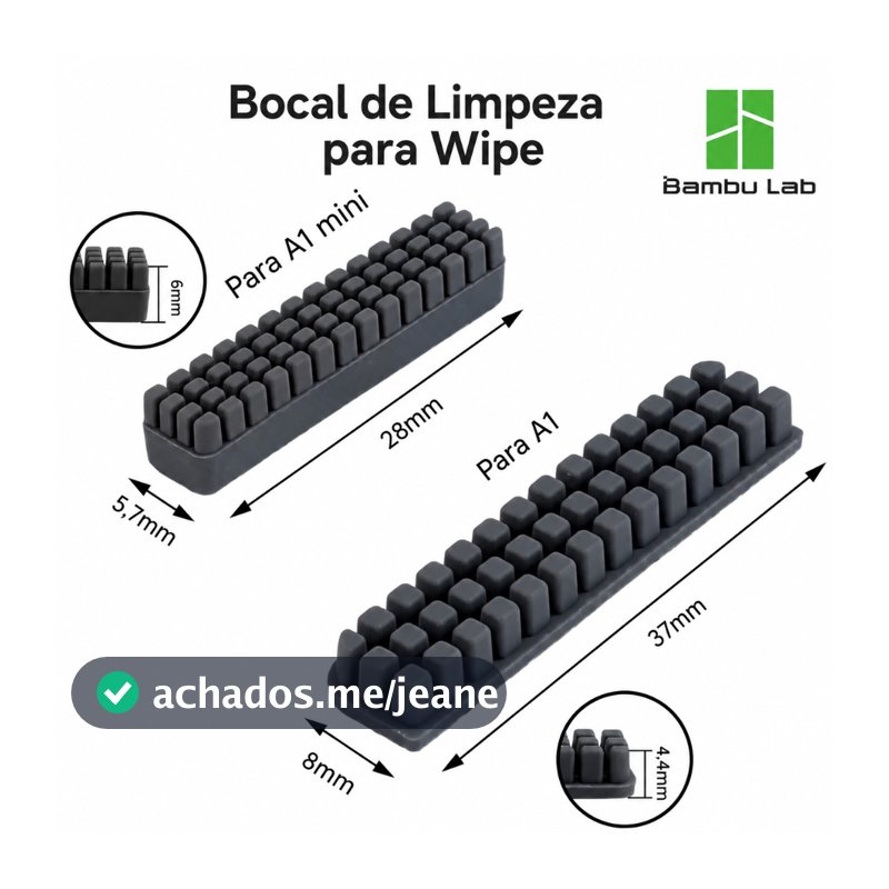 Escova Silicone Nozzle Impressora 3D Bambu Lab A1 Mini A1 Creality K1
