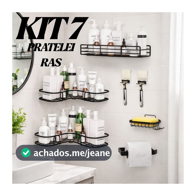 1/2/3/4 Pecas Suporte De Parede Com Adesivo Sabonete Shampoo Condicionador e Cozinha e Lavanderia