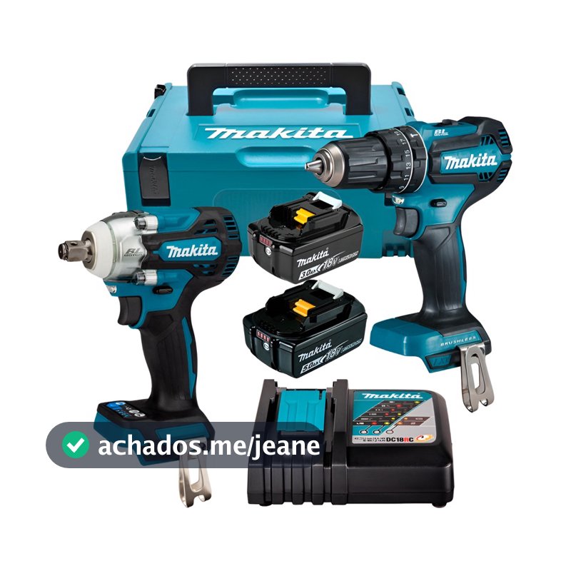 Kit Parafusadeira e Chave de impacto Makita profissional