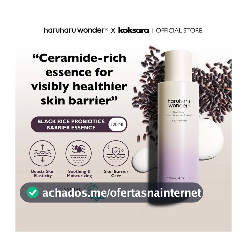 Haruharu Wonder Black Rice Probiotics Barrier Essence 120ml, 30ml