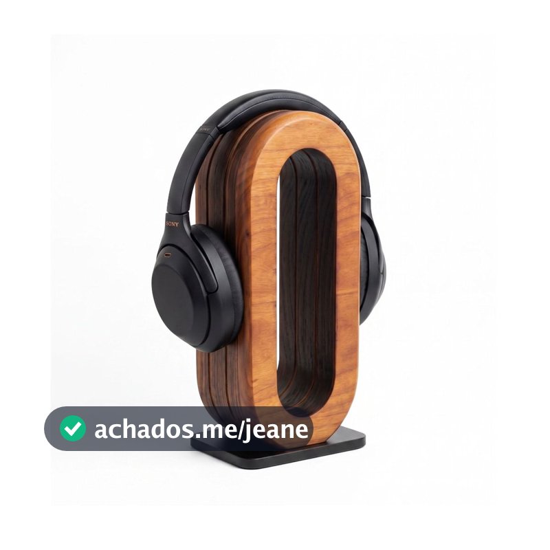 Suporte Fone Headset Gamer Mesa Universal Madeira Reforçado