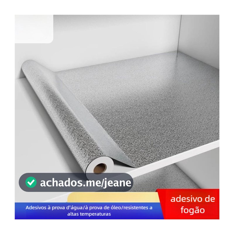 Adesivo Alumínio Cozinha Impermeável – Protetor Fogão, Pia e Armário, 3M/5M