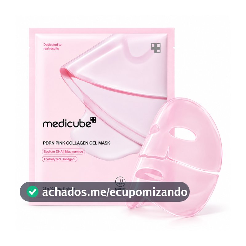 Máscara Facial Medicube PDRN Pink Collagen Gel Mask 28g Colágeno Coreano Hidratante Firmeza Elasticidade Glow Skincare