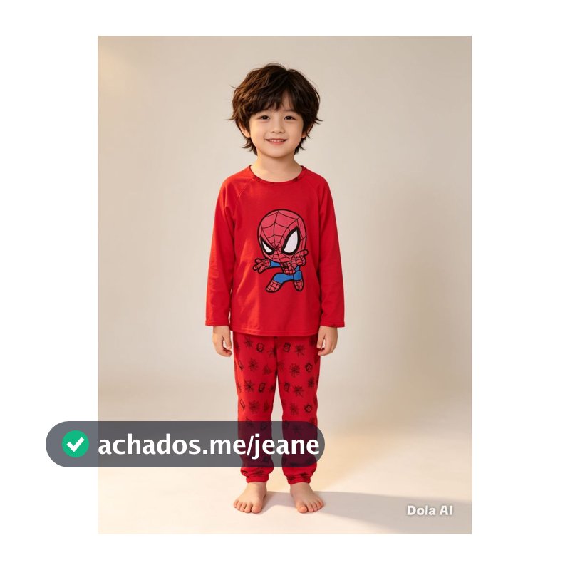 Pijama Infantil Manga Longa Personagem Inverno Quentinho Confortável