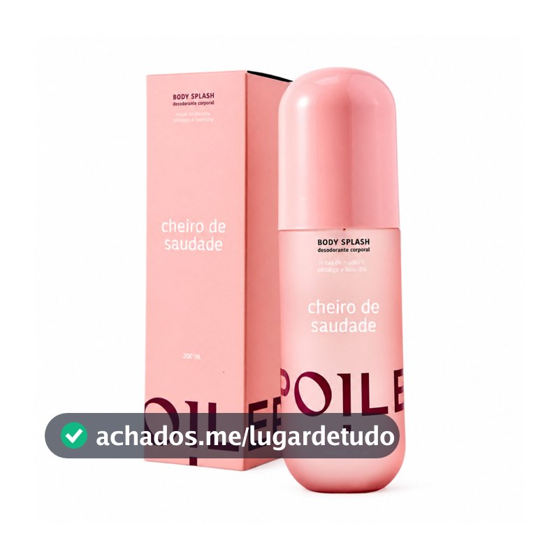 Body Splash Cheiro de Saudade Spoiler 200ml Fragrância Feminina Marcante Uso Corporal Diário