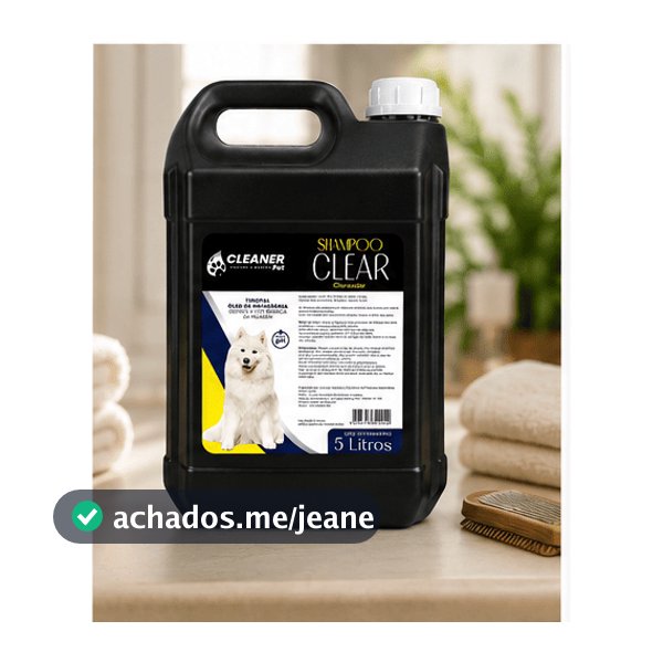 Shampoo Branqueador Profissional para Cachorro 5 Litros Shampoo Clareador Pet Pelo Branco