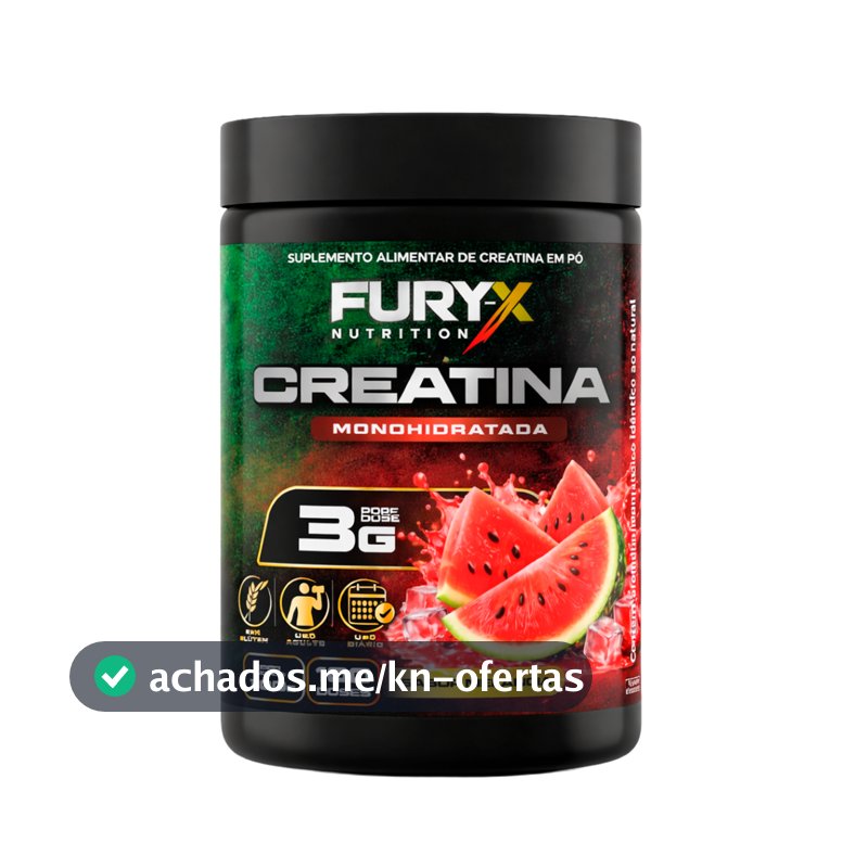 Creatina Monohidratada 300g Sabor Melancia - Fury-x Nutrition