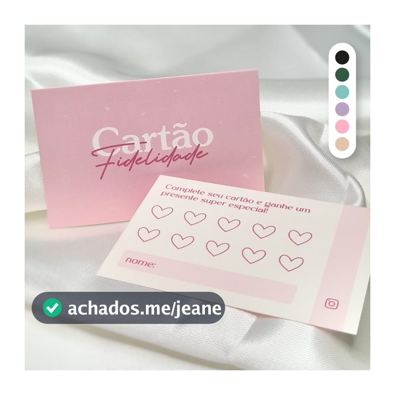 Cartão Fidelidade Cliente Vip de Adesivos