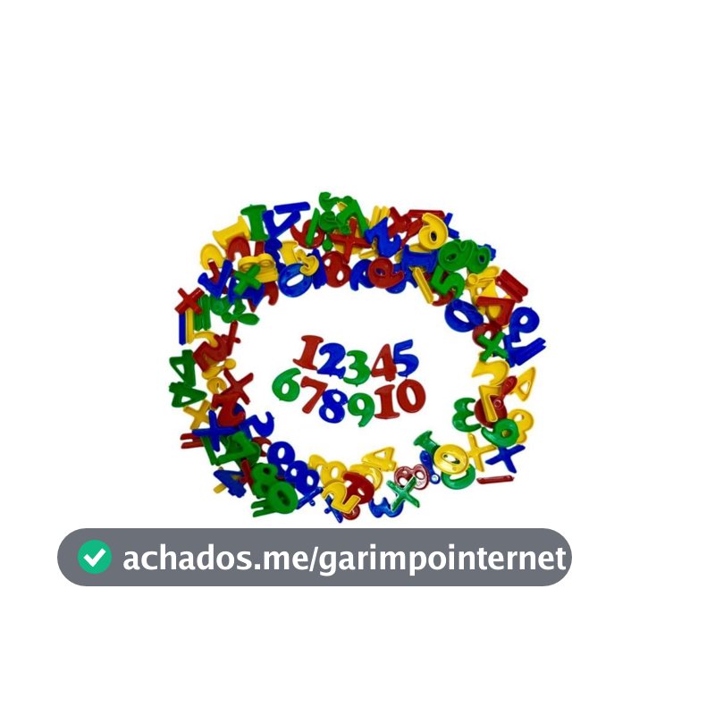 136 Peças Numéricas 4 Cartelas - Números E Símbolos Escolas Educativo Brinquedo
