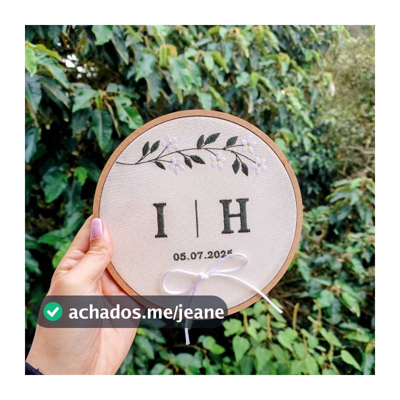 Porta Aliança Casamento Maternidade bastidor mdf 17cm