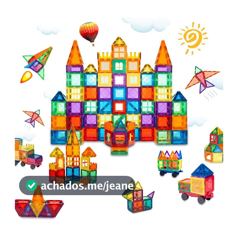 Blocos de Montar Magnéticos Construção Brinquedo Infantil