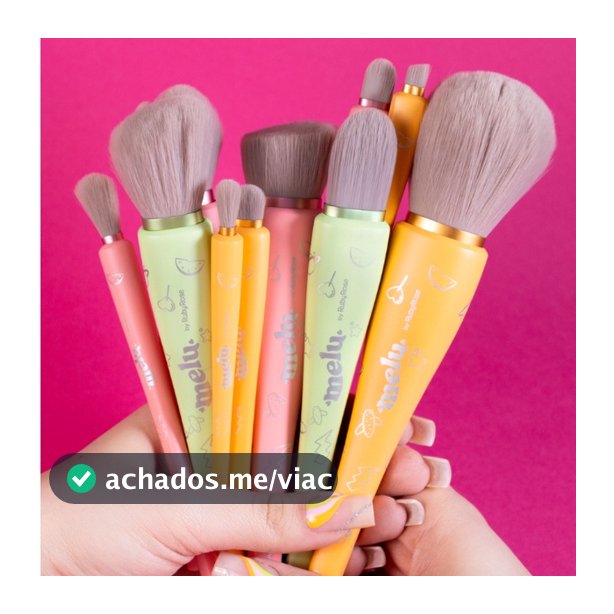 Pincel para Maquiagem Melu By Ruby Rose Pincel Base Pó Blush Sombra