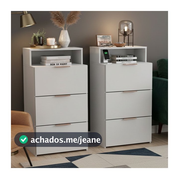 QUEIMA DE ESTOQUE - 2 Gaveteiros Com 3 Gavetas Para Escritorio Multiuso