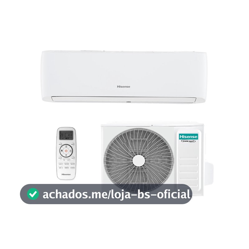 Ar Condicionado Inverter Hisense Hi Wall Eco Plus R-32 sem Wi-fi 9.000 Btus Frio 220v