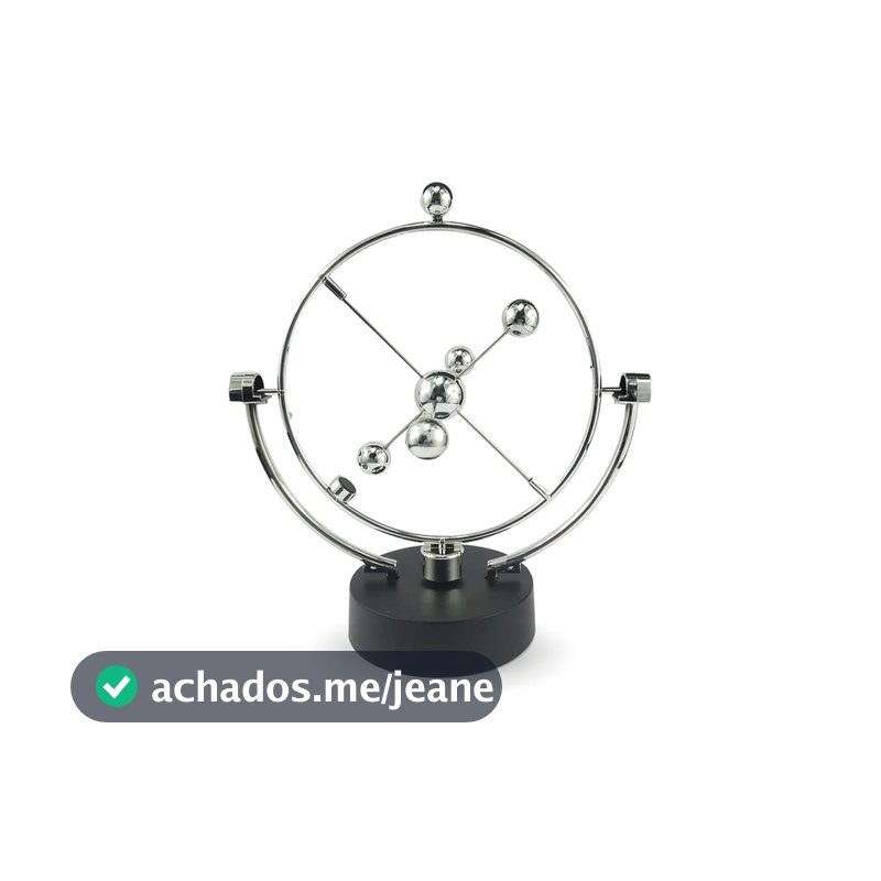 Pendulo De Newton Cinético Giratório Magnético Esferas Mesa Escritório Sala Enfeite Decoração