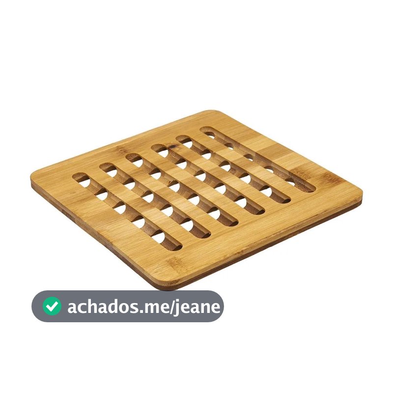 Descanso De Panela Bambu Quadrado 15cm