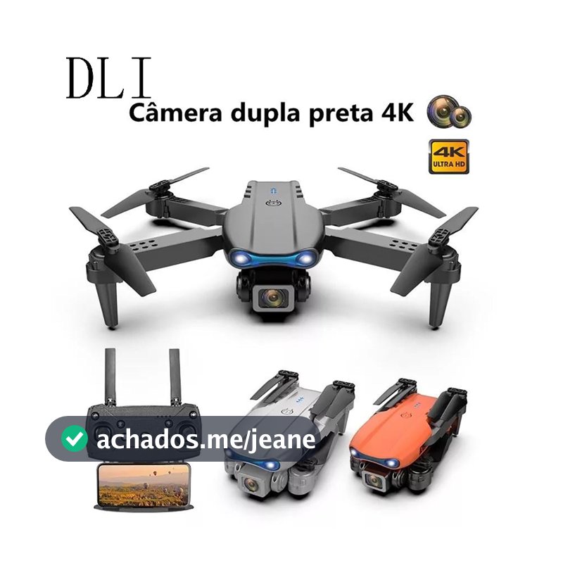 DLI Drone E99 Com Câmera 4k HD Grande Angular WiFi Posicionamento Visual