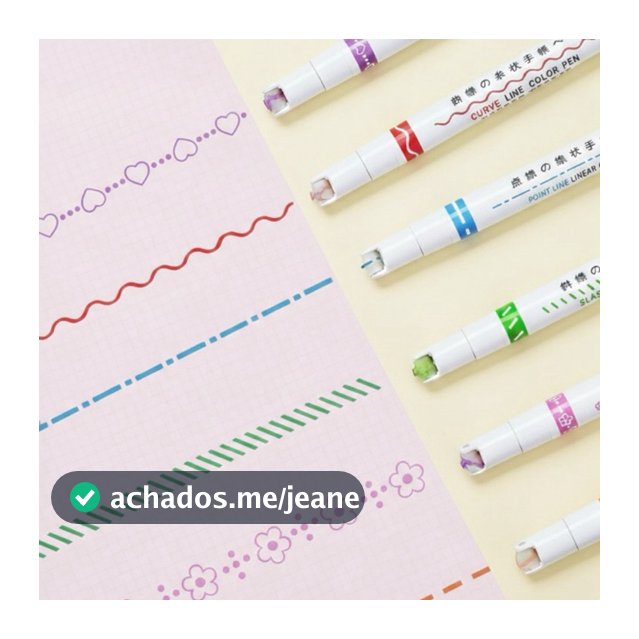 Kit 6/12/18/24 Caneta Carimbo Roller 6 Cores Desenhos Marcadores Material Escolar Infantil