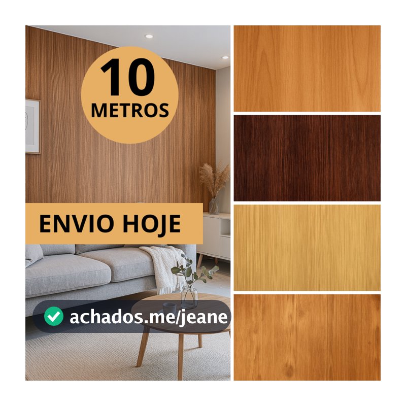 Papel de Parede 10x0,45 Metros Madeira Clara Escura Carvalho Cumaru Hanover Adesivo Autocolante