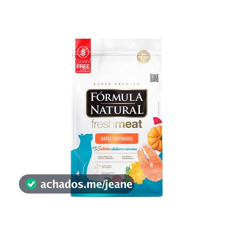 Fórmula Natural Fresh Meat Salmão Gato Castrado 10,1KG