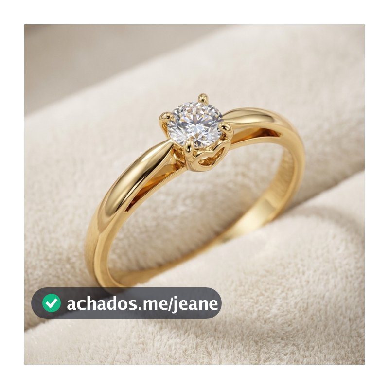 Anel Solitário Feminino Ouro 18k 750 Pedra 3mm Joia em Ouro Legítimo Certificada Amagold