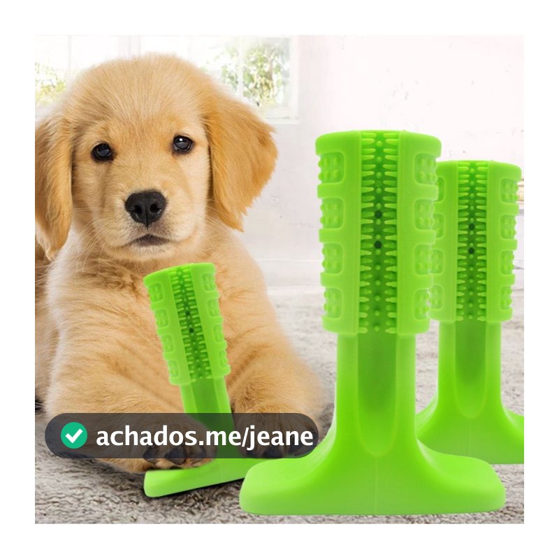 Escova de Dente Brinquedo Interativo Mordedor Cachorro Pet Massageador Higienizador Dental Tártaro