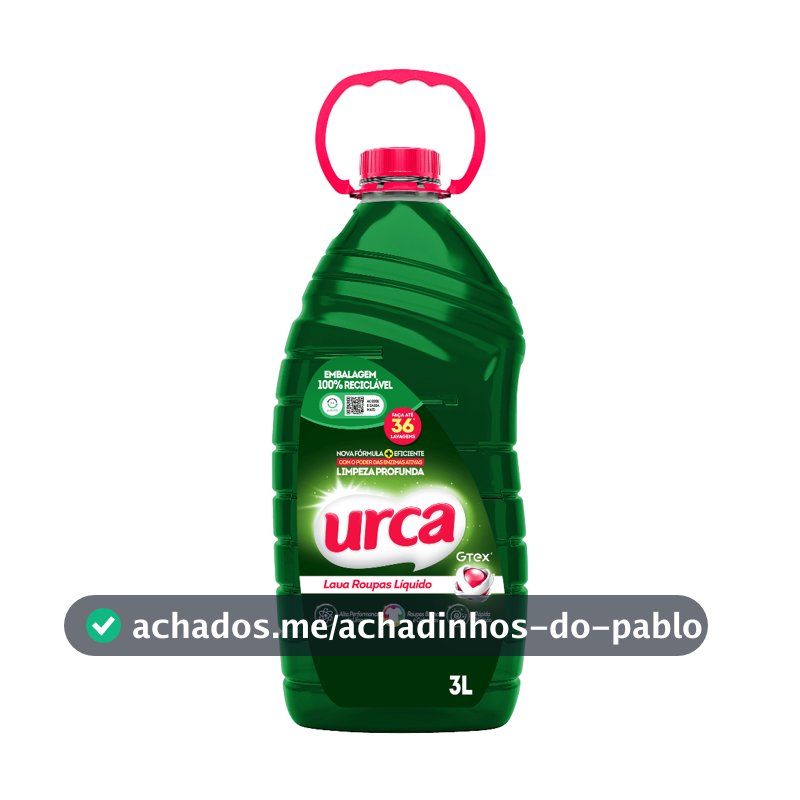 Lava Roupas Liquido Urca Verde - 3l