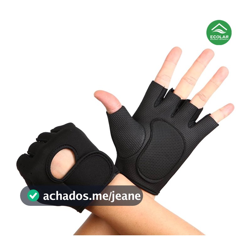 Kit com Par de Luvas de Academia Premium em Neoprene - Otimiza Performance no Treino de Musculação