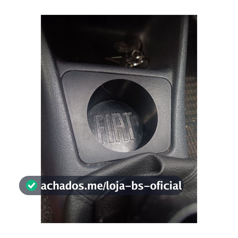 Porta Copos  Garrafa e lata Fiat Palio Siena G2 e G3 Porta Moedas Preto
