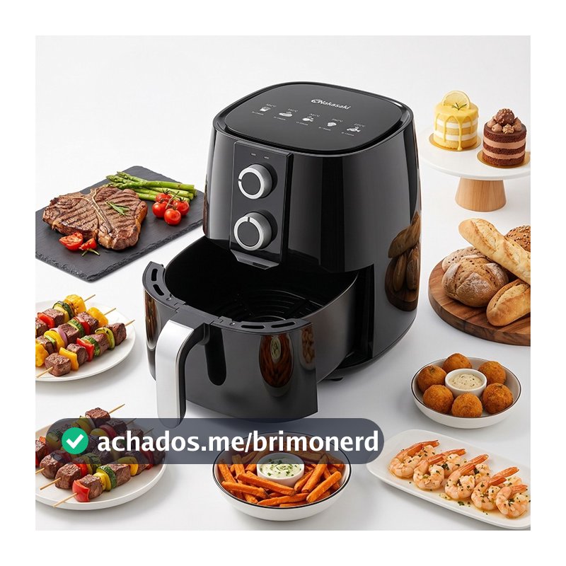 Fritadeira Eletrica Airfryer Sem Óleo 4.5L Antiaderente Preto