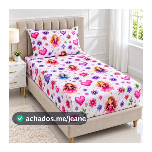 Jogo de Lençol Solteiro 2 Peças Infantil Estampado 170 Fios  Macio Com Elástico.-VARIAS ESTAMPAS