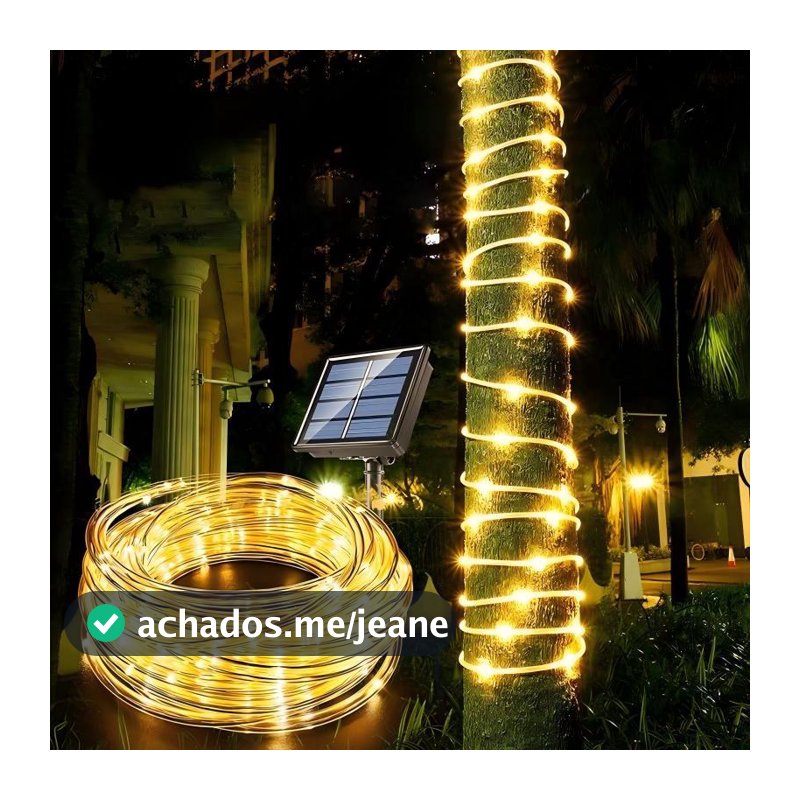 Luzes De Corda Led Solares 10M/20M Mangueira À Prova D'água Decoração De Natal