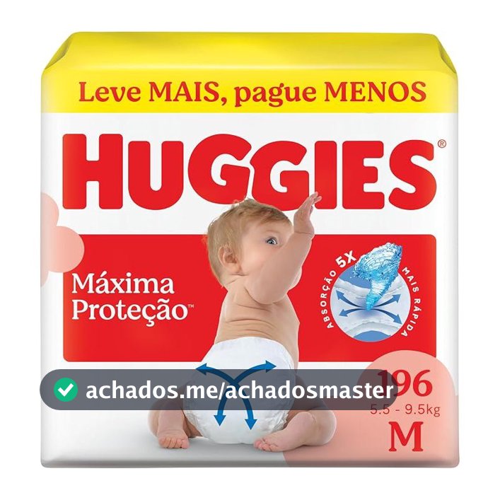 Fralda Huggies Supreme Care M Com 196 Unidades