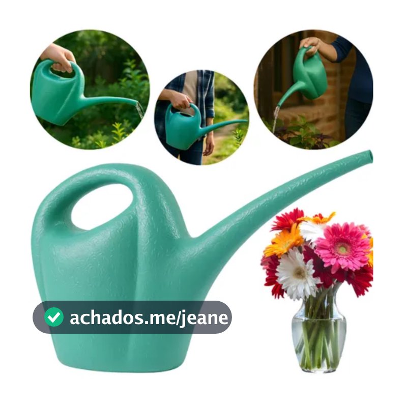 Regador Bico Longo fino 2 litros Jardim Horta Plantas Flores Jardinagem cores aleatórias