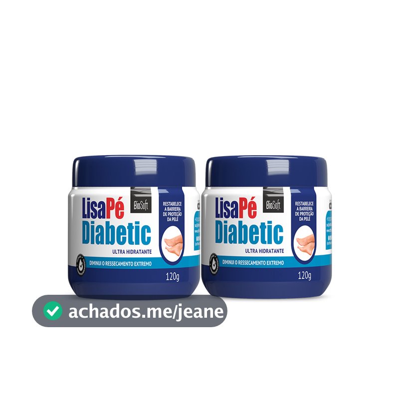 Kit 02un Creme Hidratante Lisa Pé Diabetic