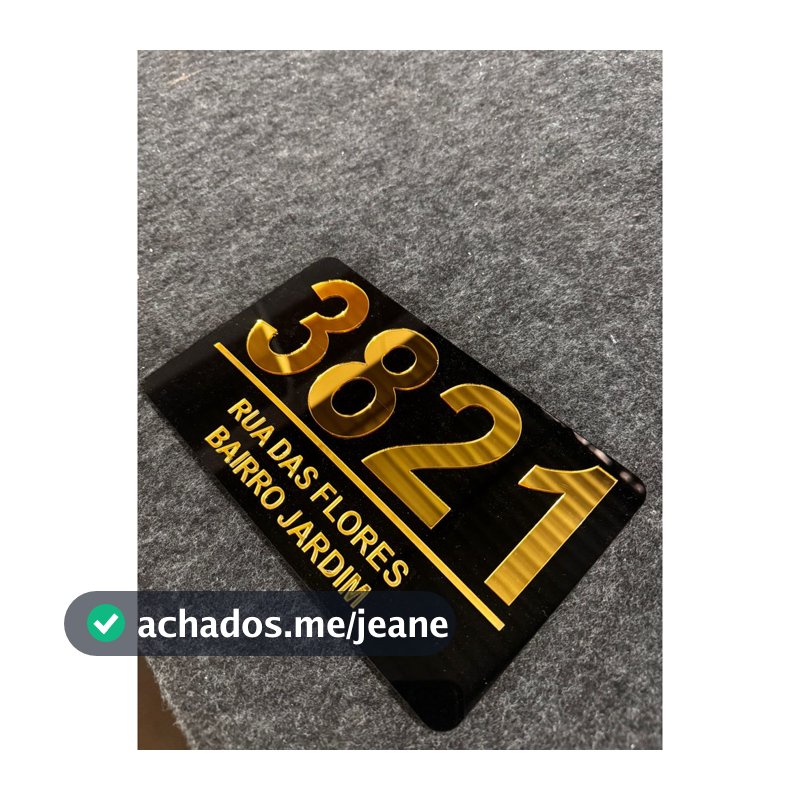 Placa Números Para Casa, Loja, Empresa, Galpão 25x15cm