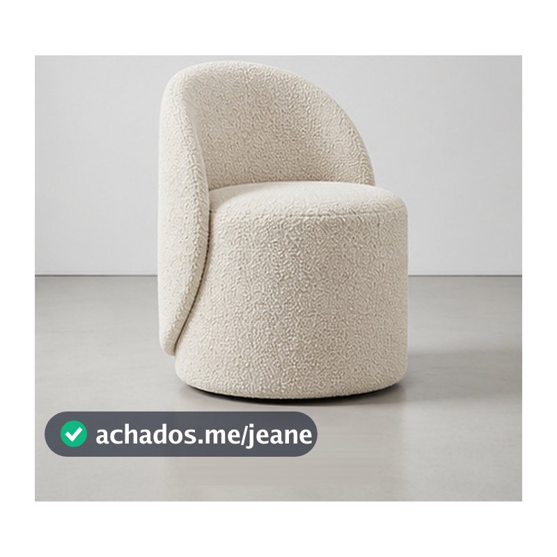 Banco Decorativo Pufe Sala E Quarto Com Encosto Boucle Flat Interiores