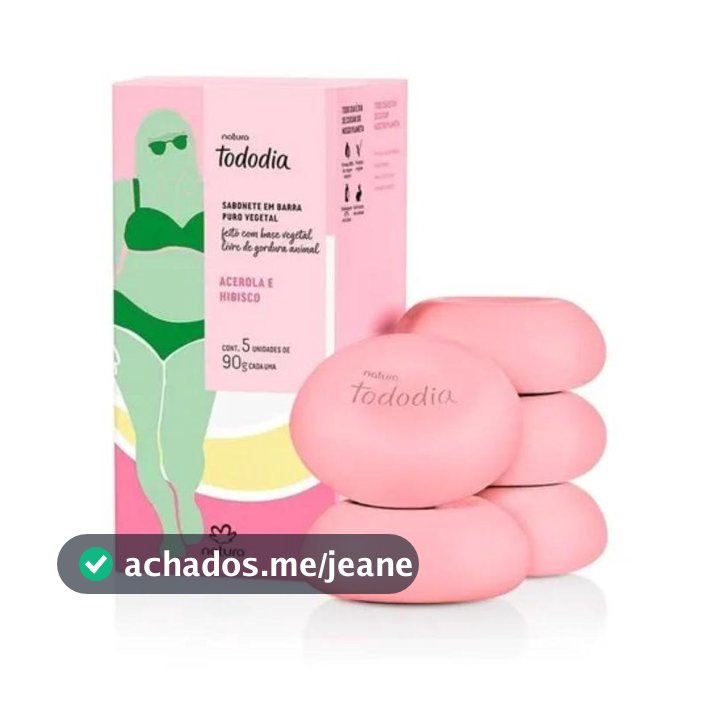 Sabonete em Barra Natura Tododia Acerola e Hibisco 5un 90g