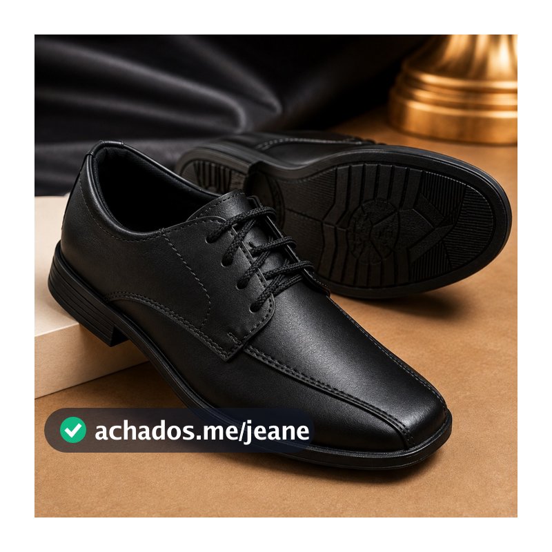 Sapato Social Infantil Masculino Menino Preto Elegante Confortável para Festa Casamento Formatura Pajem