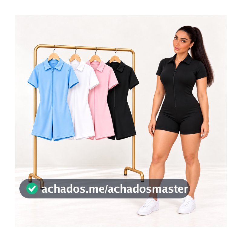 Macaquinho com ziper /Macacão de Shorts Gringa Zíper gringo Academia Fitness Hidroginástica Lazer Ciclismo