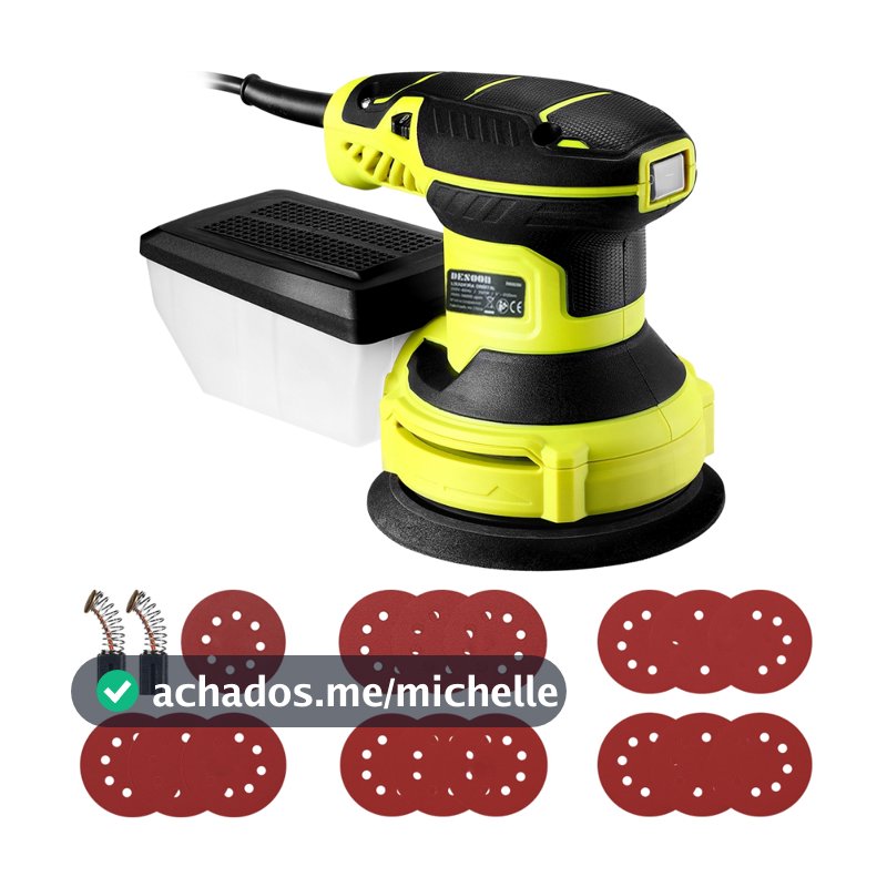 Lixadeira Eletrica Profissional 350w Para Madeira Gesso Parede127/220V Lixadeira Orbital Roto Desoon