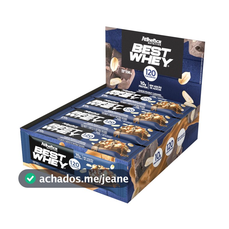 Best Whey Bar Peanut Caramel   (DPL 12 uni)  - Atlhetica Nutrition