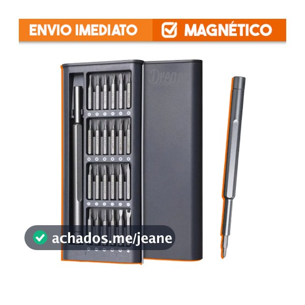Jogo Kit Chaves Precisão 24 Peças Magnéticas para Celular Notebook Computador e Eletrônicos