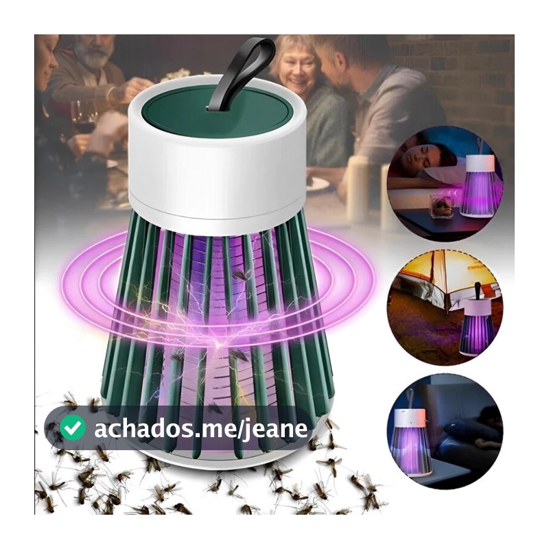 Lâmpada Elétrica Mata-Mosquitos Com Luz UV Usb Armadilha Para Insetos